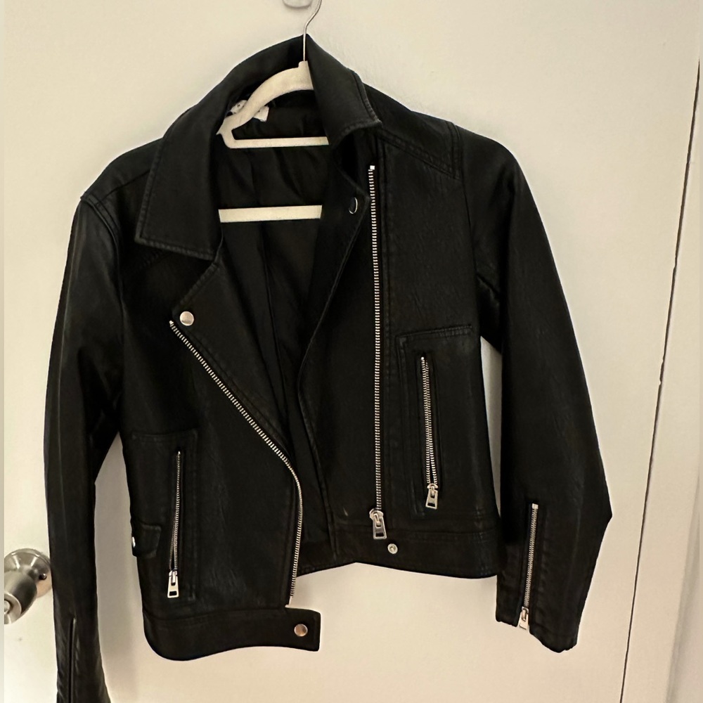 Black Faux Leather Jacket